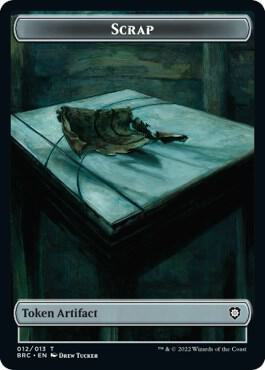 Scrap // Phyrexian Myr Double-Sided Token card from Commander: The Brothers' War