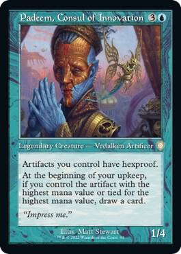 Padeem, Consul of Innovation (Retro Frame) card from Commander: The Brothers' War