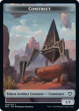 Construct (008) // Phyrexian Myr Double-Sided Token card from Commander: The Brothers' War