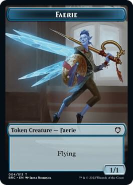 Faerie // Powerstone Double-Sided Token card from Commander: The Brothers' War