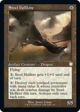 Steel Hellkite (Retro Frame) card from Commander: The Brothers' War