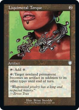 Liquimetal Torque (Retro Frame) card from Commander: The Brothers' War