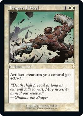 Tempered Steel (Retro Frame) card from Commander: The Brothers' War