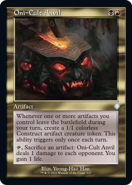 Oni-Cult Anvil (Retro Frame) card from Commander: The Brothers' War