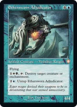 Ethersworn Adjudicator (Retro Frame) card from Commander: The Brothers' War