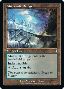 Mistvault Bridge (Retro Frame) card from Commander: The Brothers' War