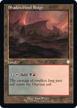 Shadowblood Ridge (Retro Frame) card from Commander: The Brothers' War