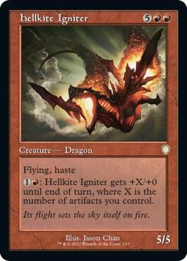 Hellkite Igniter (Retro Frame) card from Commander: The Brothers' War