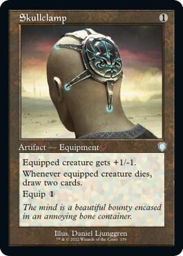 Skullclamp (Retro Frame) card from Commander: The Brothers' War