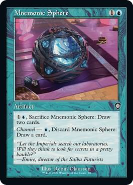 Mnemonic Sphere (Retro Frame) card from Commander: The Brothers' War