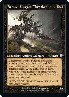 Armix, Filigree Thrasher (Retro Frame) card from Commander: The Brothers' War