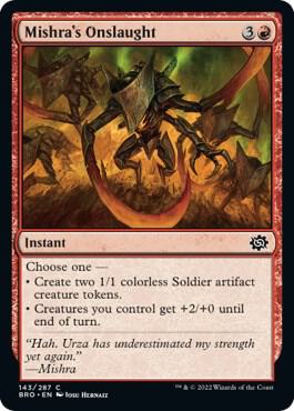 Mishra's Onslaught card from The Brothers' War