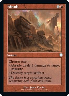 Abrade (Retro Frame) card from Commander: The Brothers' War