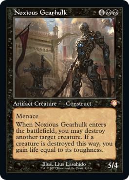 Noxious Gearhulk (Retro Frame) card from Commander: The Brothers' War