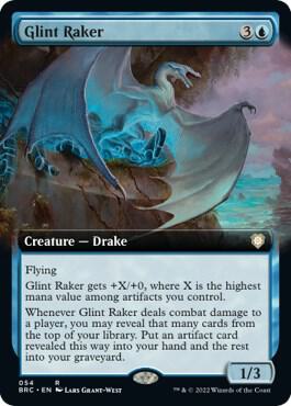 Glint Raker (Extended Art) card from Commander: The Brothers' War