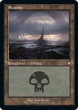Swamp (33) (Retro Frame) card from Commander: The Brothers' War