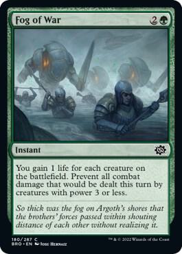 Fog of War card from The Brothers' War