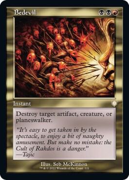 Bedevil (Retro Frame) card from Commander: The Brothers' War
