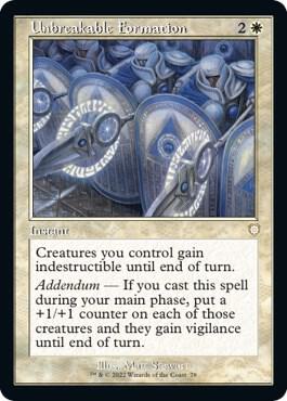 Unbreakable Formation (Retro Frame) card from Commander: The Brothers' War