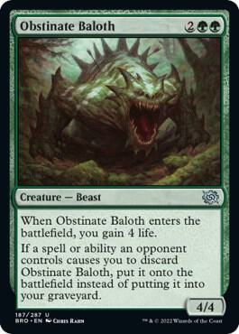 Obstinate Baloth card from The Brothers' War