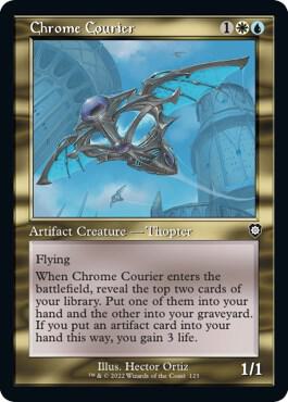 Chrome Courier (Retro Frame) card from Commander: The Brothers' War