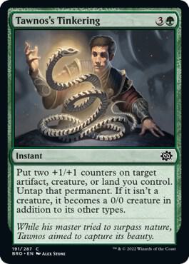 Tawnos's Tinkering card from The Brothers' War