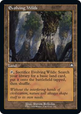 Evolving Wilds (Retro Frame) card from Commander: The Brothers' War