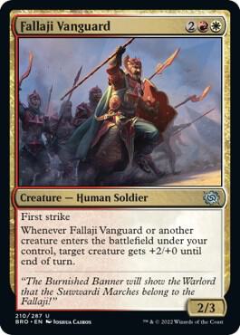 Fallaji Vanguard card from The Brothers' War