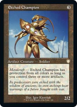 Etched Champion (Retro Frame) card from Commander: The Brothers' War