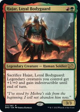 Hajar, Loyal Bodyguard card from The Brothers' War