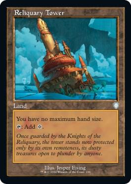 Reliquary Tower (Retro Frame) card from Commander: The Brothers' War