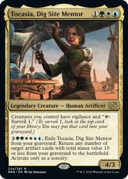 Tocasia, Dig Site Mentor card from The Brothers' War