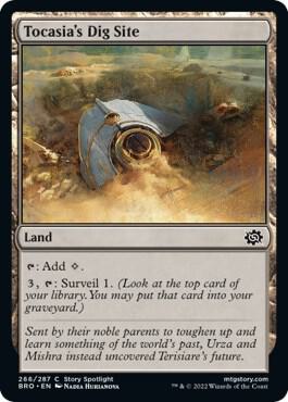 Tocasia's Dig Site card from The Brothers' War