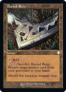 Buried Ruin (Retro Frame) card from Commander: The Brothers' War