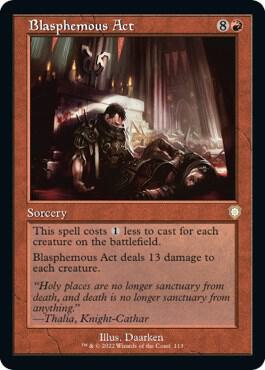 Blasphemous Act (Retro Frame) card from Commander: The Brothers' War