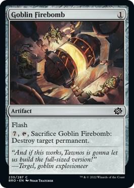 Goblin Firebomb card from The Brothers' War