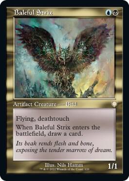 Baleful Strix (Retro Frame) card from Commander: The Brothers' War