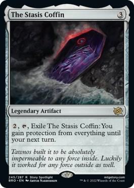 The Stasis Coffin card from The Brothers' War