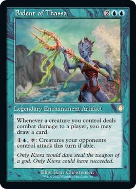 Bident of Thassa (Retro Frame) card from Commander: The Brothers' War