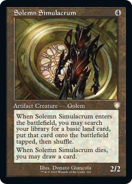 Solemn Simulacrum (Retro Frame) card from Commander: The Brothers' War
