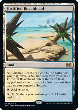 Fortified Beachhead card from The Brothers' War