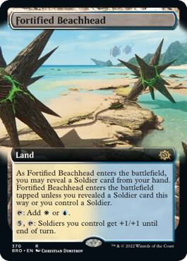 Fortified Beachhead (Extended Art) card from The Brothers' War