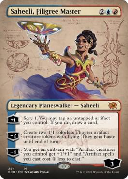 Saheeli, Filigree Master (Borderless) card from The Brothers' War