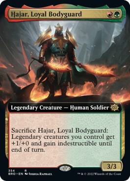 Hajar, Loyal Bodyguard (Extended Art) card from The Brothers' War