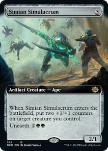 Simian Simulacrum (Extended Art) card from The Brothers' War