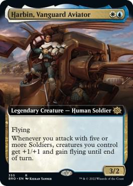 Harbin, Vanguard Aviator (Extended Art) card from The Brothers' War