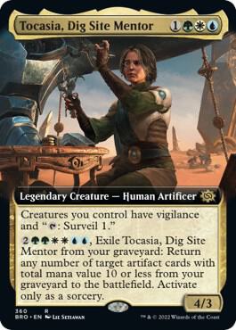 Tocasia, Dig Site Mentor (Extended Art) card from The Brothers' War