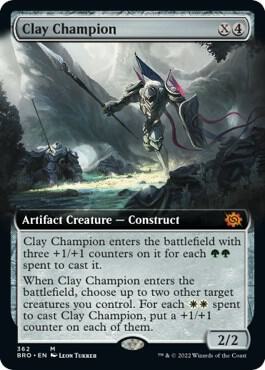 Clay Champion (Extended Art) card from The Brothers' War