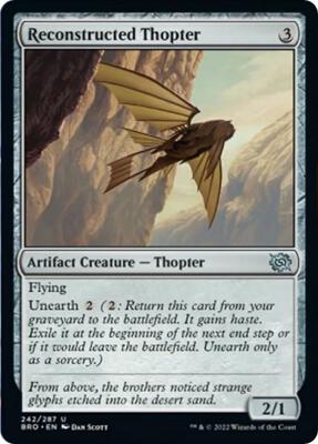 Reconstructed Thopter card from The Brothers' War