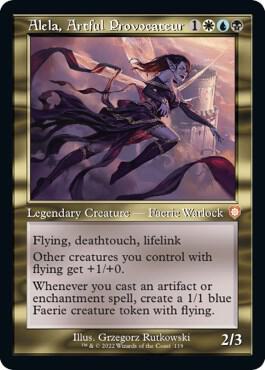 Alela, Artful Provocateur (Retro Frame) card from Commander: The Brothers' War